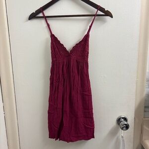 Burgundy dress